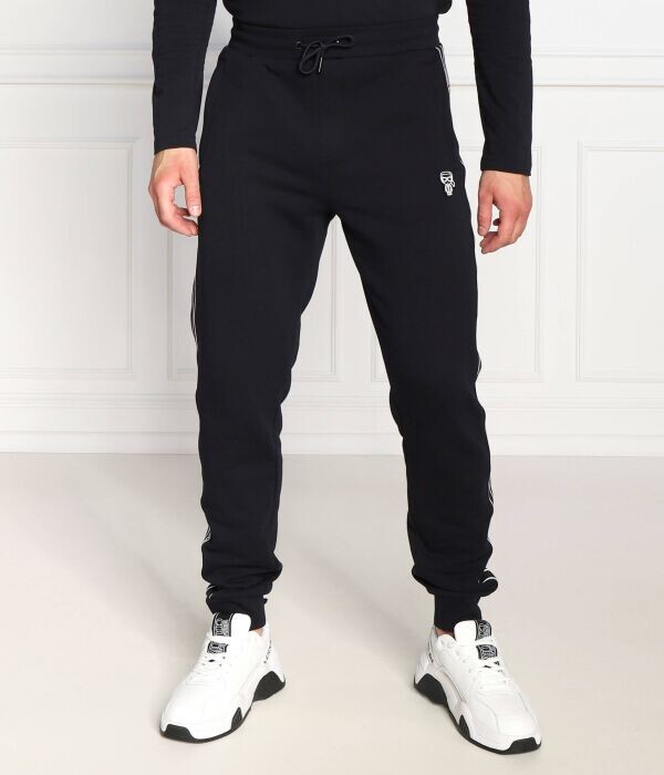 Брюки Karl Lagerfeld с логотипом, синий 
Брюки Karl Lagerfeld с логотипом, синий