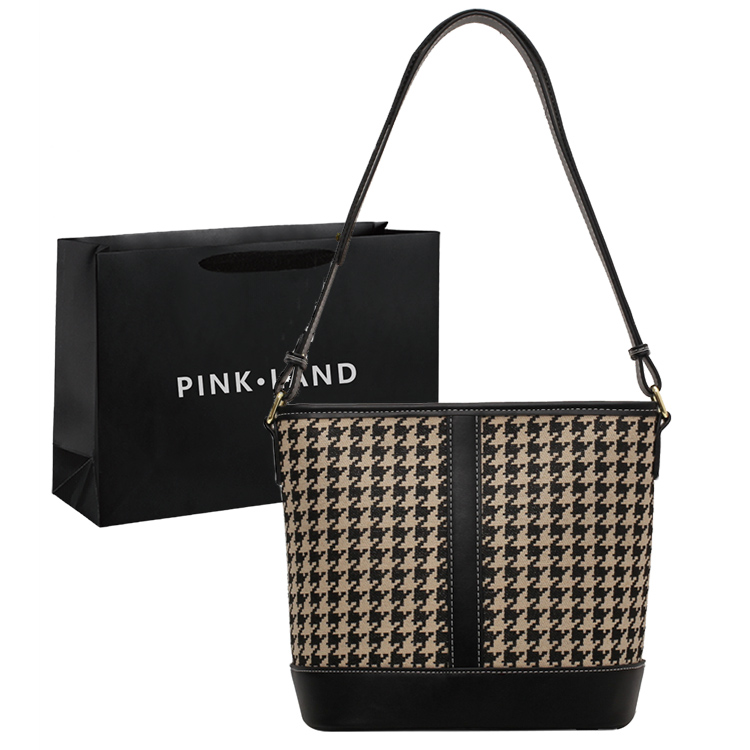 PINK·LAND Женская нагрудная сумка через плечо, Black Houndstooth
PINK·LAND Женская нагрудная сумка через плечо, Black Houndstooth