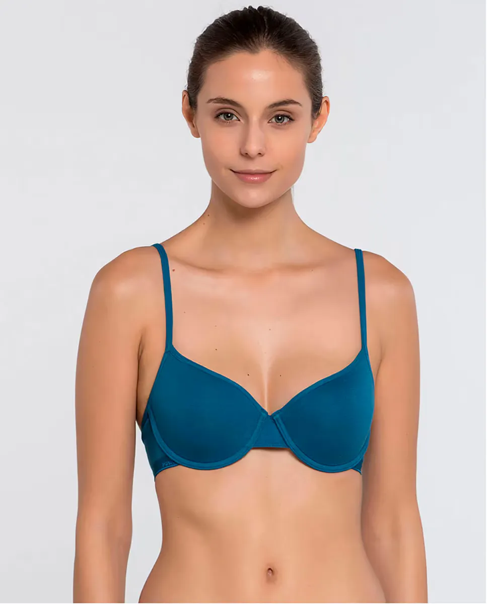 Базовый хлопковый бюстгальтер на косточках Punto Blanco, синий
Базовый хлопковый бюстгальтер на косточках Punto Blanco, синий