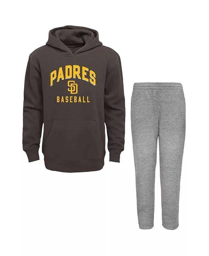 Комплект из свитера с капюшоном и брюк от San Diego Padres Play by Play, коричневый, серо-лиловый, для мальчиков и девочек Outerstuff
Комплект из свитера с капюшоном и брюк от San Diego Padres Play by Play, коричневый, серо-лиловый, для мальчиков и девочек Outerstuff