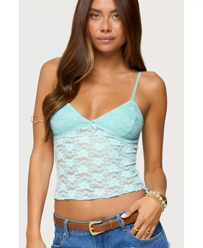 Женская прозрачная кружевная майка Eira Edikted, синий
Женская прозрачная кружевная майка Eira Edikted, синий