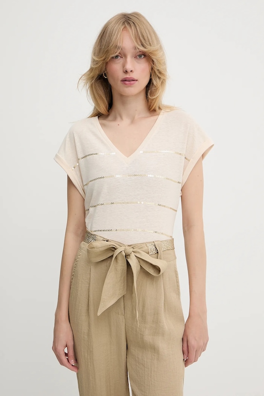 Футболка с добавлением льна Morgan, бежевый
Футболка с добавлением льна Morgan, бежевый