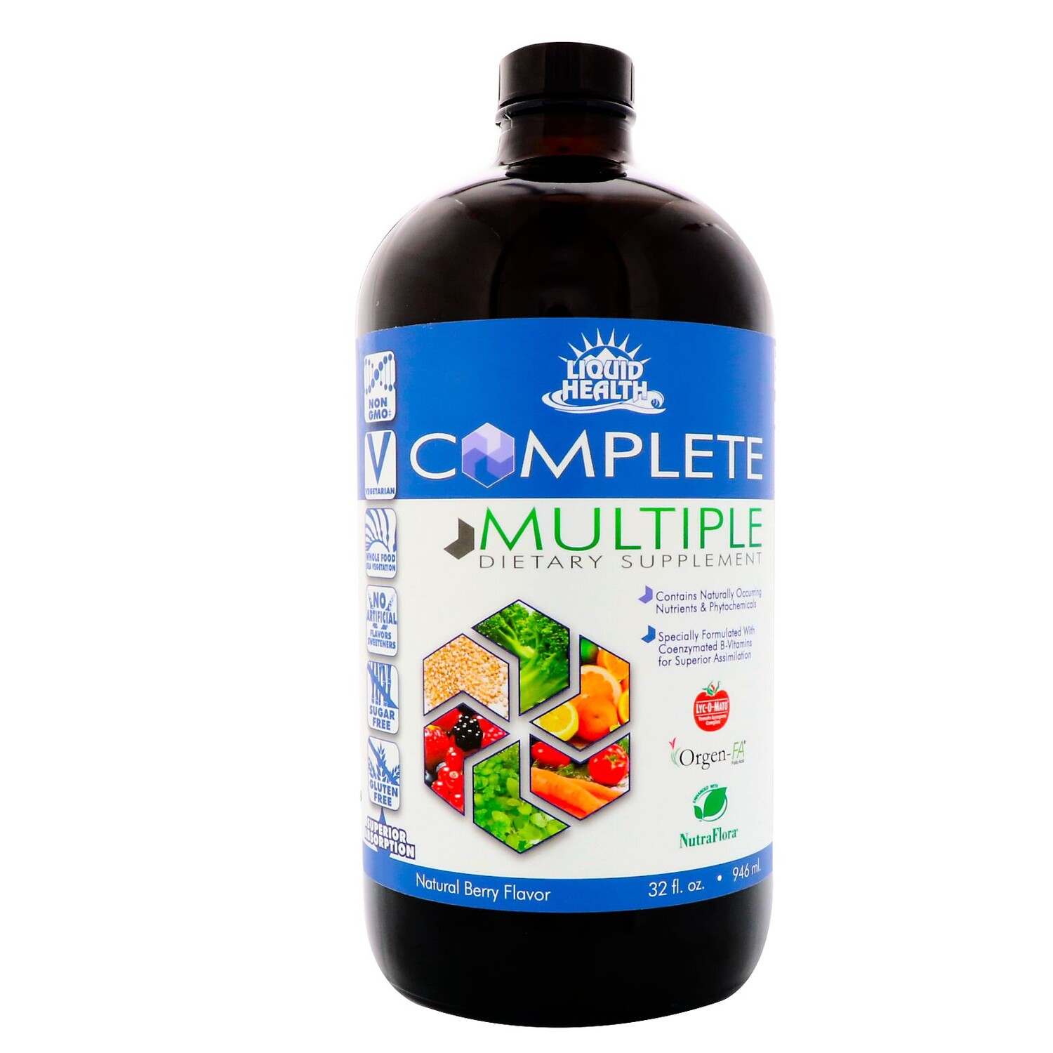 Liquid Health Complete Multiple жидкая мультивитаминная добавка натуральный ягодный вкус 32 ж. унц. (946 мл)
Liquid Health Complete Multiple жидкая мультивитаминная добавка натуральный ягодный вкус 32 ж. унц. (946 мл)