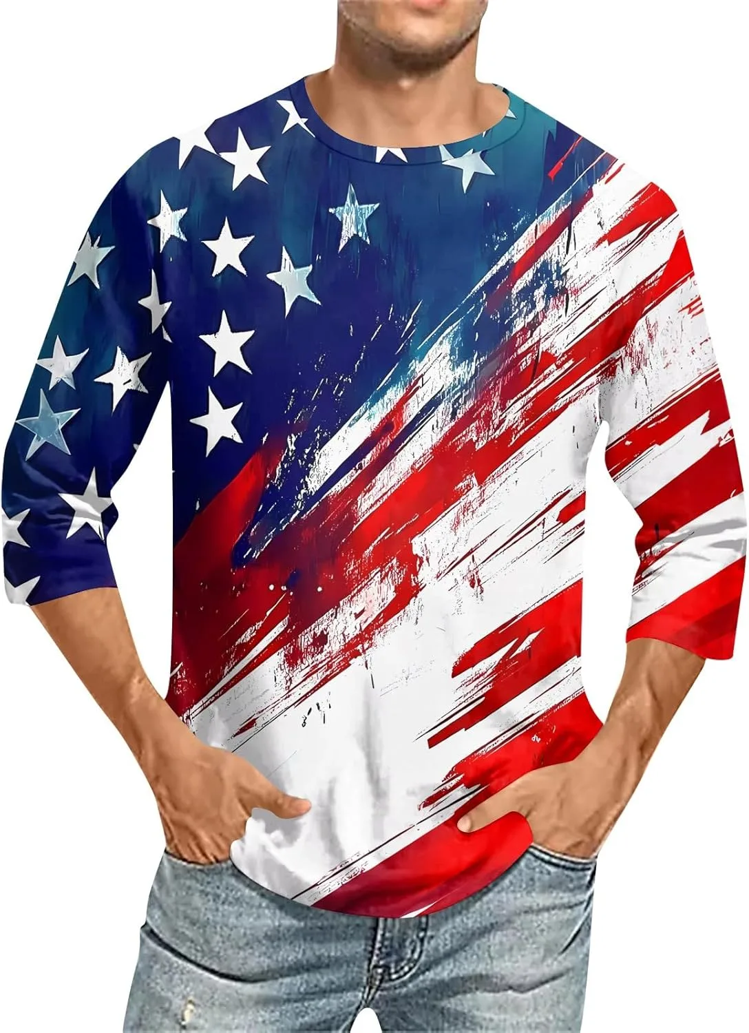 Мужская бейсбольная футболка с принтом и рукавом 3/4 WENKOMG1
Мужская бейсбольная футболка с принтом и рукавом 3/4 WENKOMG1