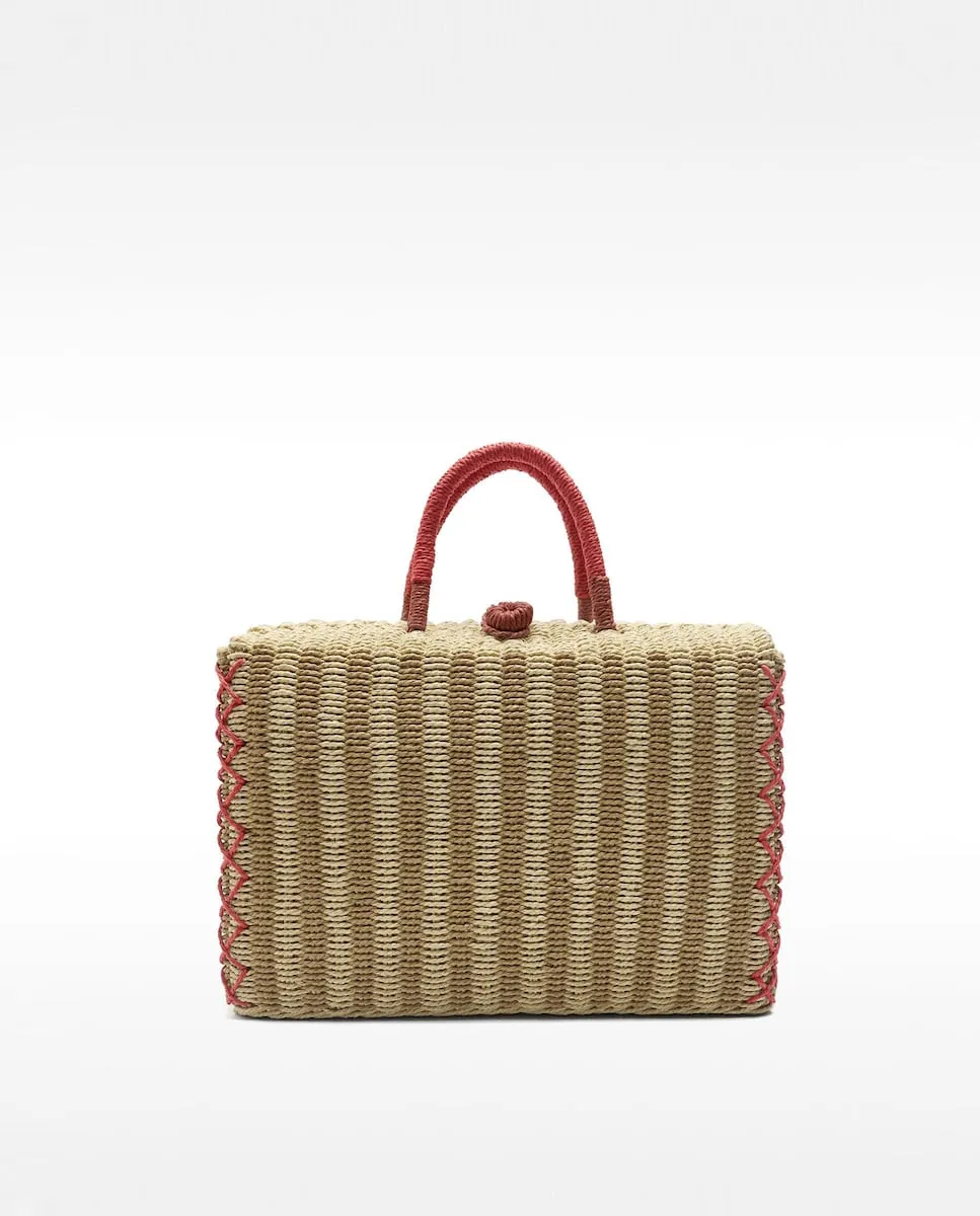 Прямоугольная сумка-тоут из эффекта рафии в гладком исполнении Parfois, коричневый
Прямоугольная сумка-тоут из эффекта рафии в гладком исполнении Parfois, коричневый