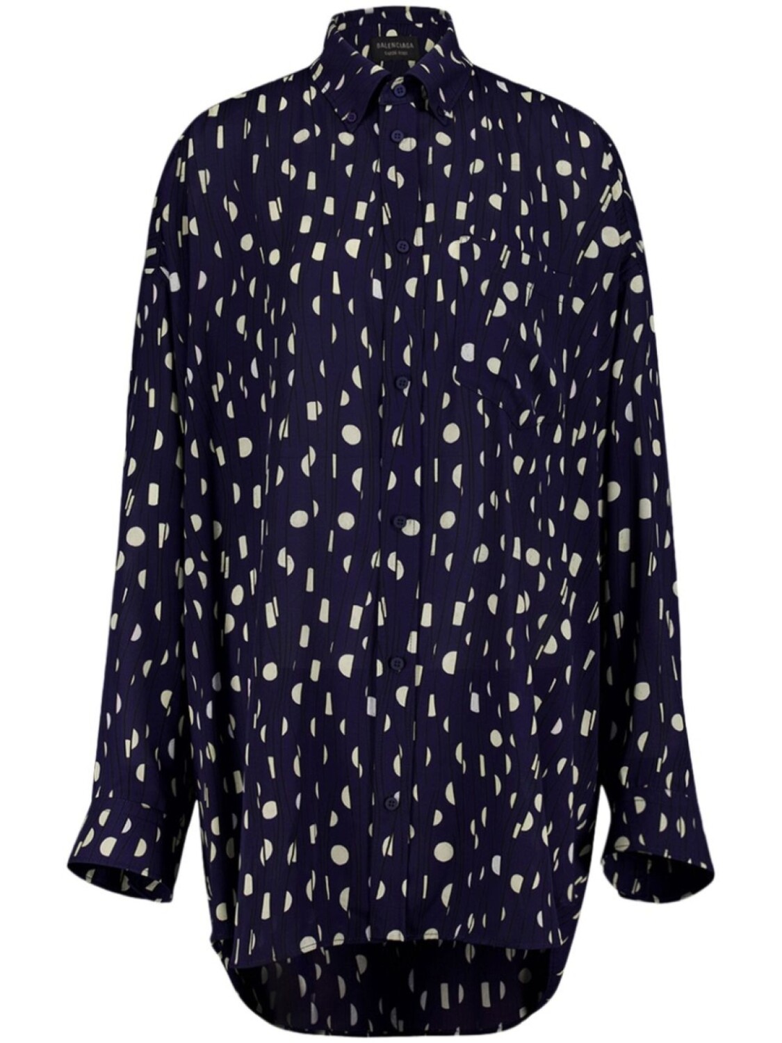 Плиссированная рубашка с принтом Balenciaga, синий
Плиссированная рубашка с принтом Balenciaga, синий
