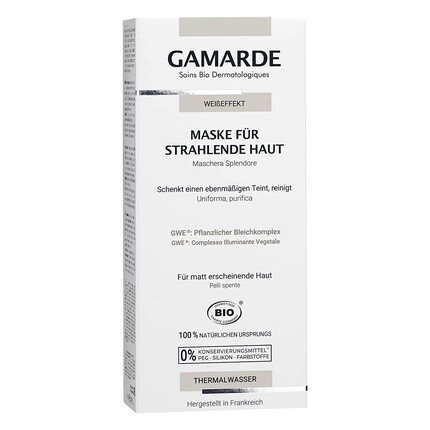 Био-косметика Маска с белым эффектом для сияющей кожи 40мл, Gamarde
Био-косметика Маска с белым эффектом для сияющей кожи 40мл, Gamarde