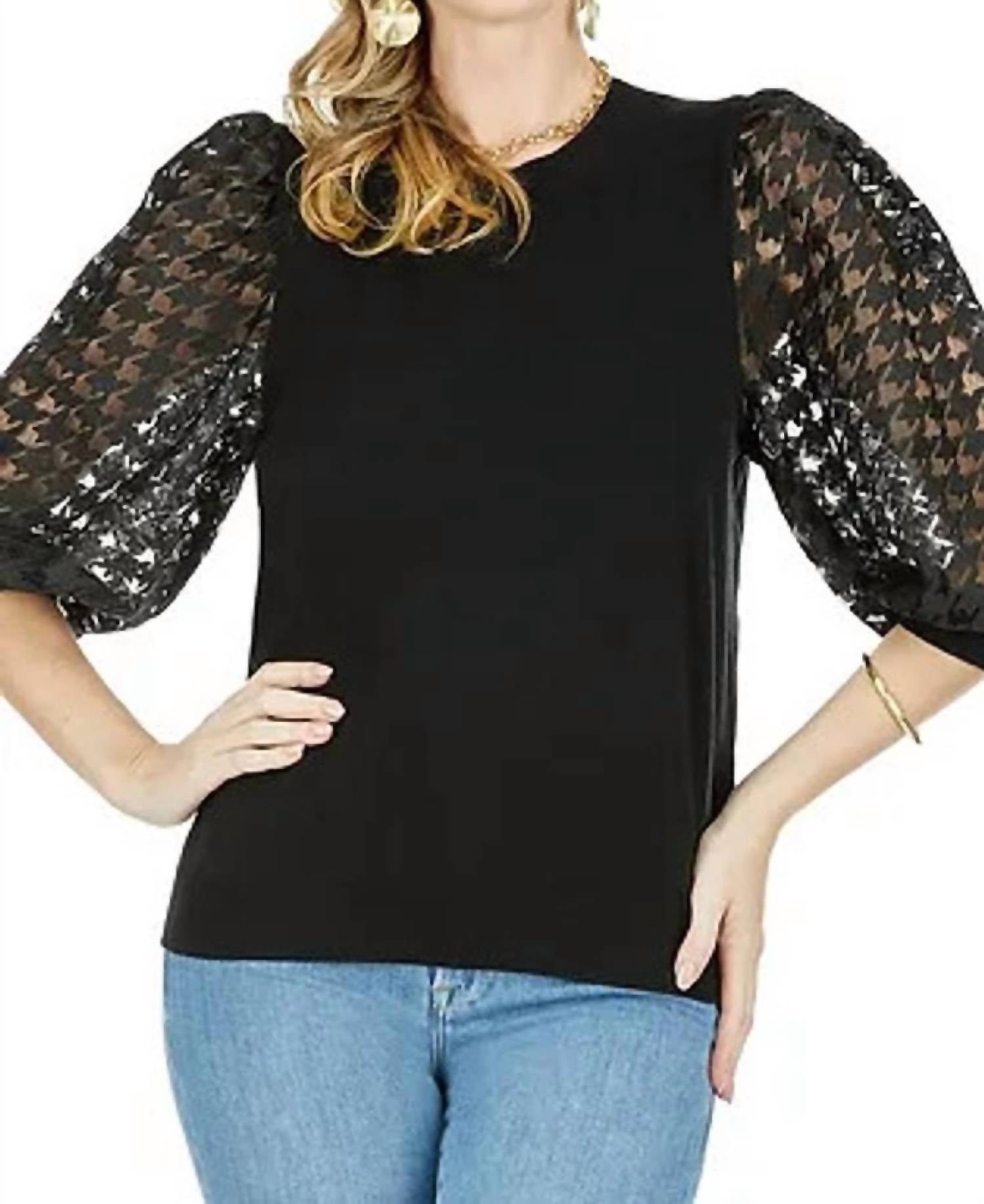 Узорчатый свитер с рукавами черного цвета Jade
Узорчатый свитер с рукавами черного цвета Jade