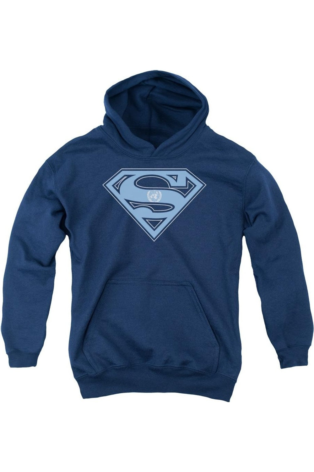 Толстовка с капюшоном Superman U N Shield для подростков Gildan, темно-синий 
Толстовка с капюшоном Superman U N Shield для подростков Gildan, темно-синий