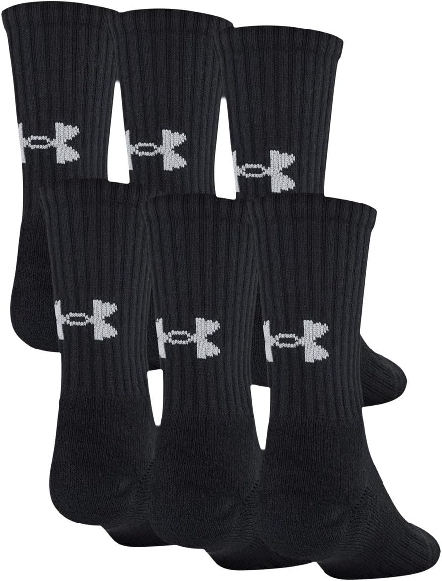 Тренировочные носки Under Armour Youth Cotton Crew, несколько пар, Black (Pair Of 3)
Тренировочные носки Under Armour Youth Cotton Crew, несколько пар, Black (Pair Of 3)