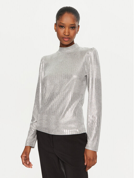 Свитер с высоким воротником обычного кроя Oui, серебряный
Свитер с высоким воротником обычного кроя Oui, серебряный
