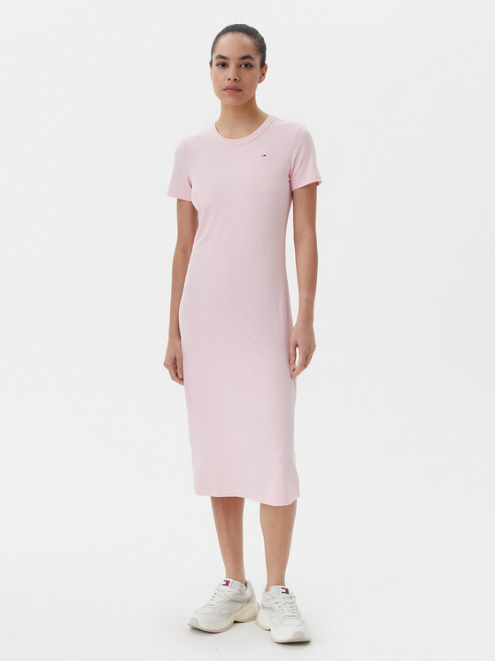 Платье облегающего кроя для повседневной носки DW0DW19721 Tommy Jeans, розовый 
Платье облегающего кроя для повседневной носки DW0DW19721 Tommy Jeans, розовый