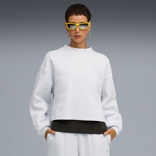 Женская свободная толстовка с круглым вырезом Puma Wardrobe Essentials, серый
Женская свободная толстовка с круглым вырезом Puma Wardrobe Essentials, серый