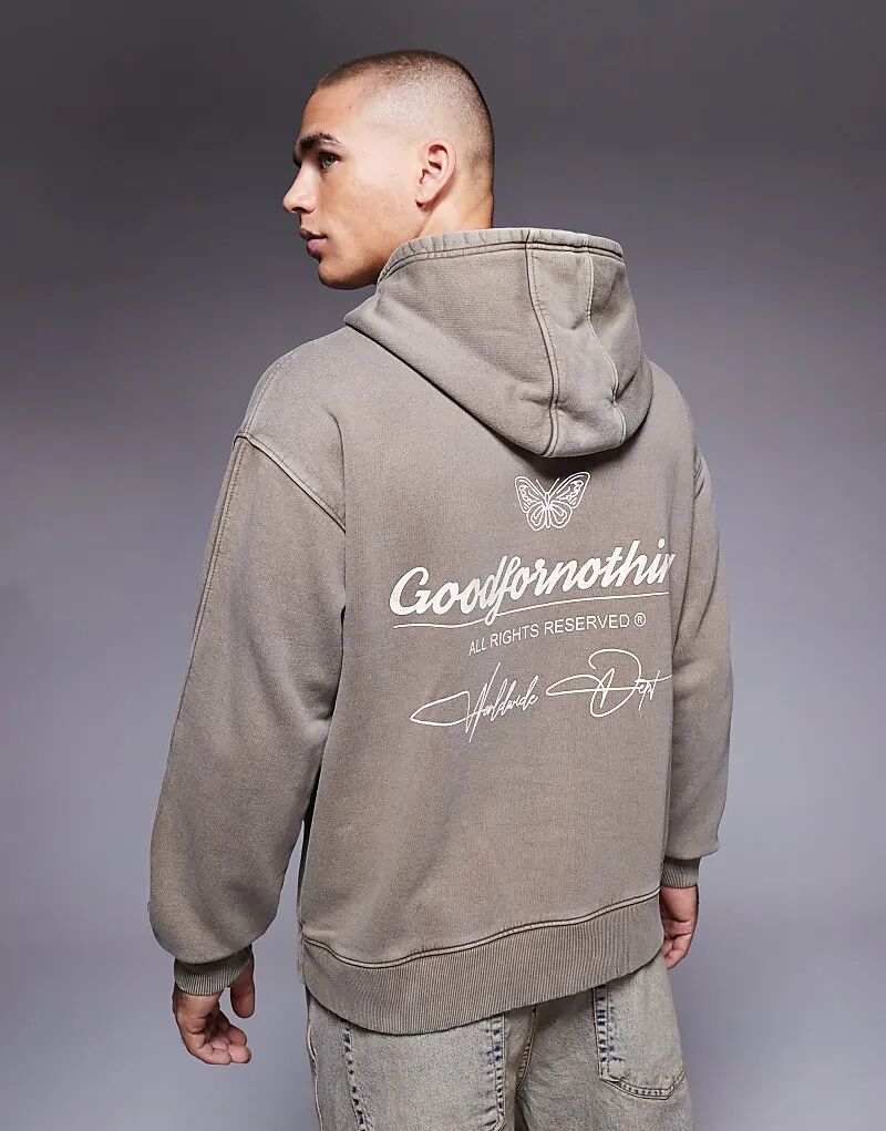 Толстовка с капюшоном Good For Nothing с графическим принтом на спине, серо-коричневого цвета
Толстовка с капюшоном Good For Nothing с графическим принтом на спине, серо-коричневого цвета