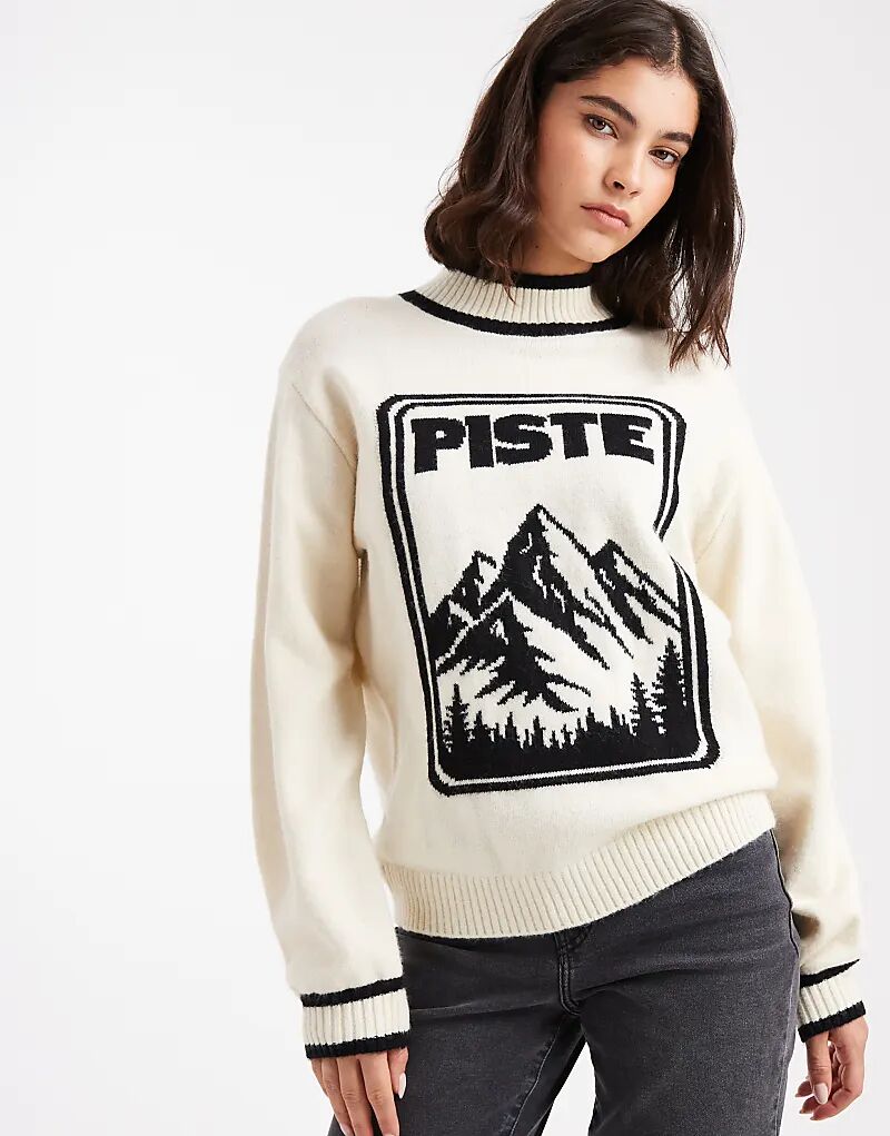 Вязаный джемпер South Beach для внетрассового катания кремового цвета
Вязаный джемпер South Beach для внетрассового катания кремового цвета