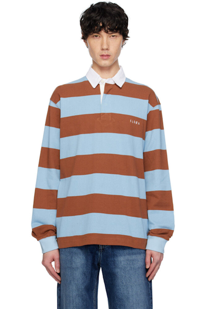 Футболка-поло для регби в коричнево-голубую полоску AFTER PRAY
Футболка-поло для регби в коричнево-голубую полоску AFTER PRAY