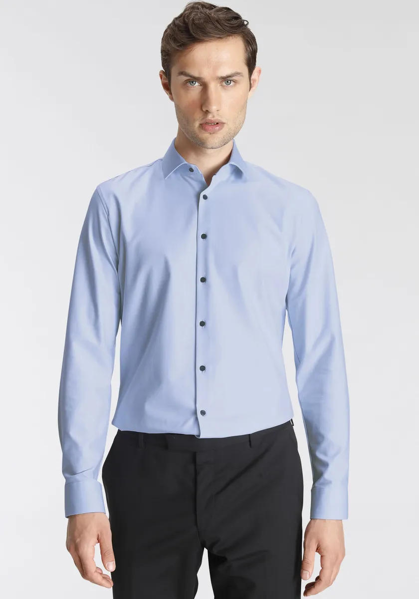 Деловая рубашка OLYMP "№. Рубашка из джерси Six 24/Seven super slim, синий 
Деловая рубашка OLYMP "№. Рубашка из джерси Six 24/Seven super slim, синий