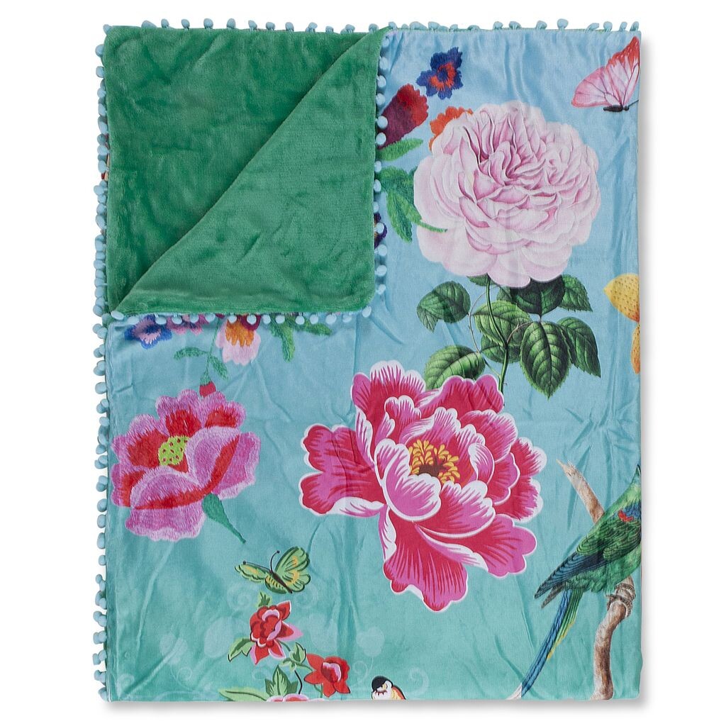 Плед Счастье с помпонами и цветами - 130х160 см - 100% поливелвет Muller Textil, бирюзовый
Плед Счастье с помпонами и цветами - 130х160 см - 100% поливелвет Muller Textil, бирюзовый