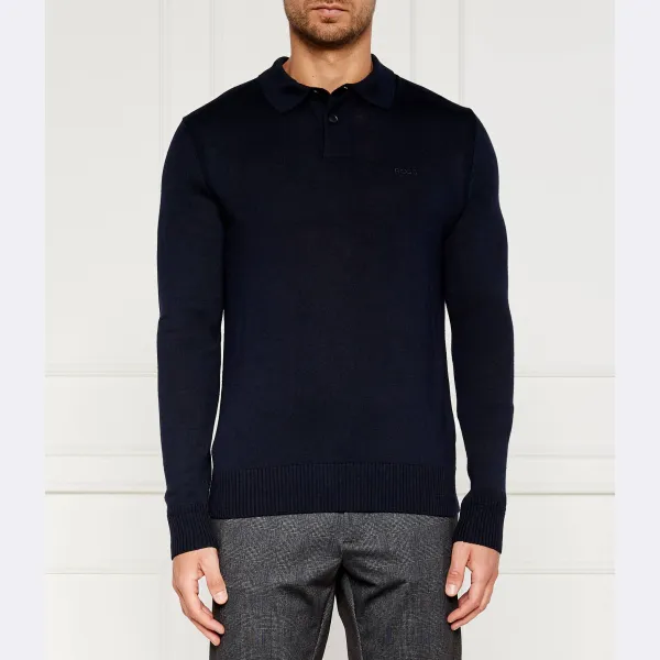 Шерстяная рубашка-поло приталенного кроя AVAC Boss, синий
Шерстяная рубашка-поло приталенного кроя AVAC Boss, синий