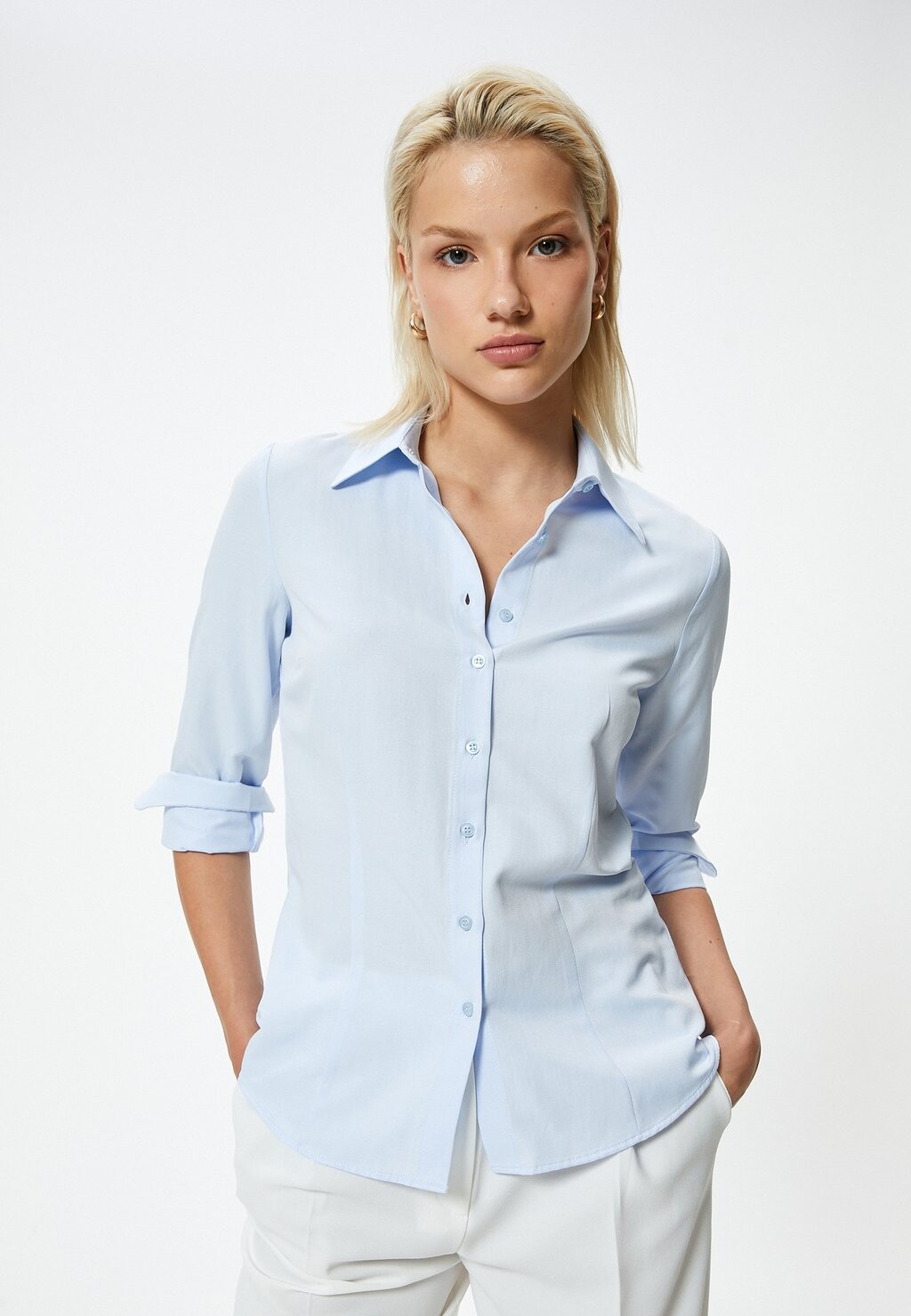 Блузка на пуговицах Koton, синий
Блузка на пуговицах Koton, синий