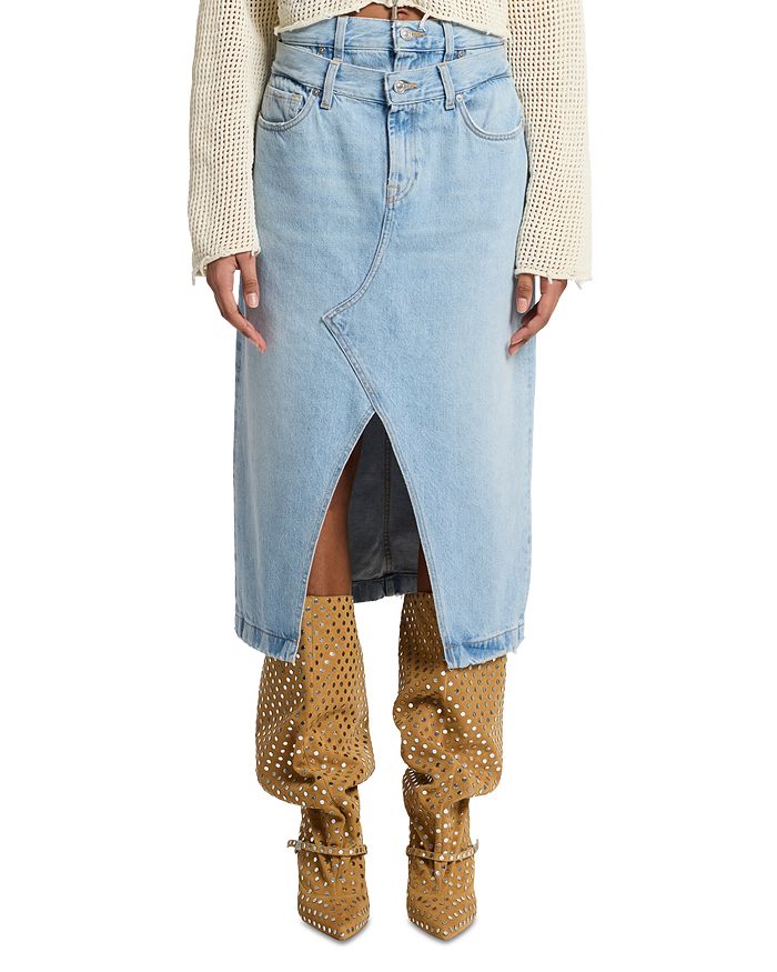 Юбка джинсовая с двойной талией 7 For All Mankind, синий
Юбка джинсовая с двойной талией 7 For All Mankind, синий