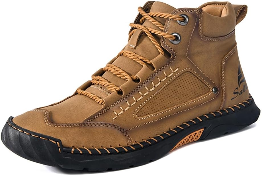 Мужские высокие кожаные кроссовки MAUGELY, противоскользящие и износостойкие, для прогулок и активного отдыха, коричневый
Мужские высокие кожаные кроссовки MAUGELY, противоскользящие и износостойкие, для прогулок и активного отдыха, коричневый