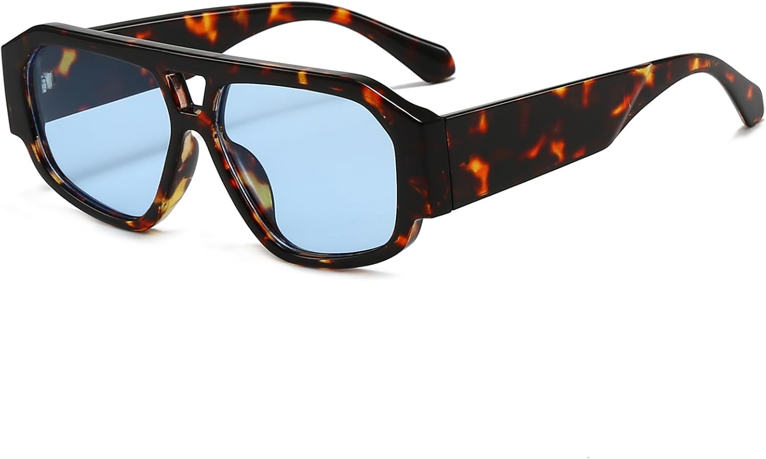 Солнцезащитные очки YAMEIZE Retro Pilot для женщин и мужчин в стиле 70-х годов с двойной перемычкой, винтажные массивные солнцезащитные очки с защитой от УФ-излучения UV400, Leopard Blue
Солнцезащитные очки YAMEIZE Retro Pilot для женщин и мужчин в стиле 70-х годов с двойной перемычкой, винтажные массивные солнцезащитные очки с защитой от УФ-излучения UV400, Leopard Blue