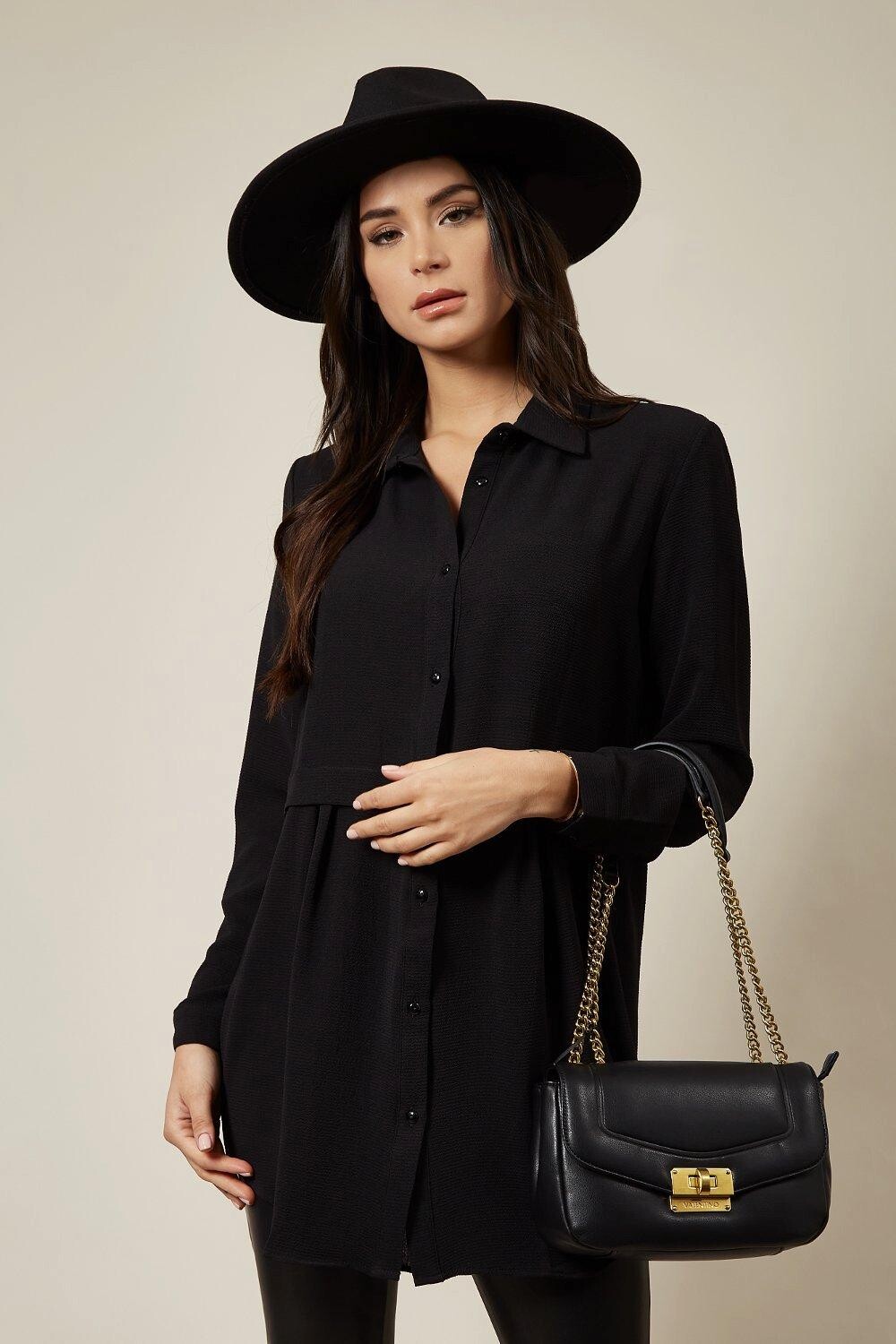 Рубашка оверсайз с длинными рукавами HOXTON GAL, черный
Рубашка оверсайз с длинными рукавами HOXTON GAL, черный