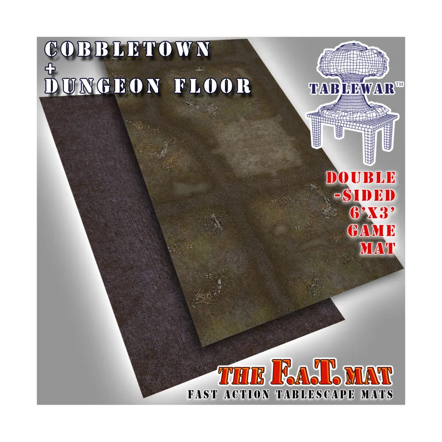 Двусторонний булыжник 6 x 3 фута + пол подземелья, F.A.T. Mats - 6' x 3' (Tablewar)
Двусторонний булыжник 6 x 3 фута + пол подземелья, F.A.T. Mats - 6' x 3' (Tablewar)