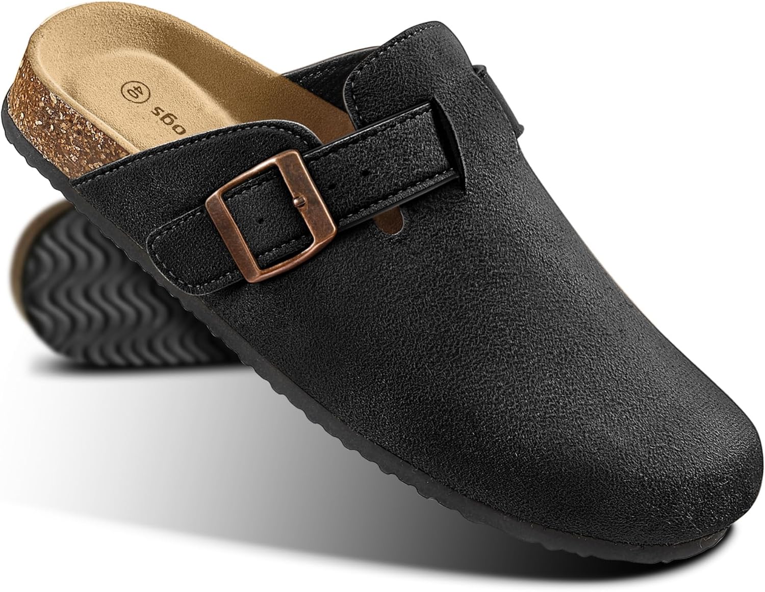 Женские сабо, мюли, сандалии и тапочки KEMISANT с флисовой подкладкой, унисекс, подошва из пробки с амортизирующей стелькой из вспененной памяти, черный
Женские сабо, мюли, сандалии и тапочки KEMISANT с флисовой подкладкой, унисекс, подошва из пробки с амортизирующей стелькой из вспененной памяти, черный