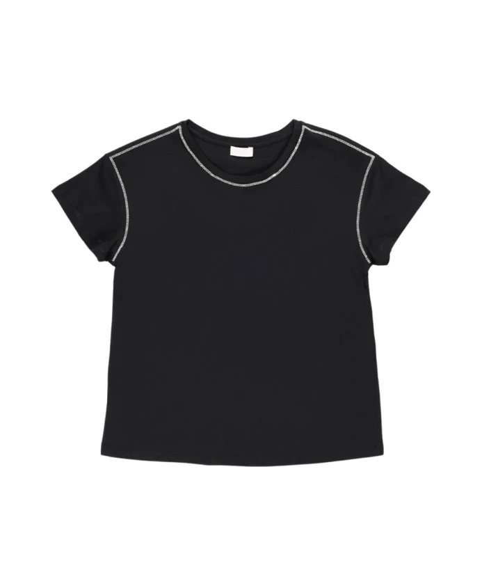 Черная хлопковая футболка с камнями Liu Jo, черный
Черная хлопковая футболка с камнями Liu Jo, черный