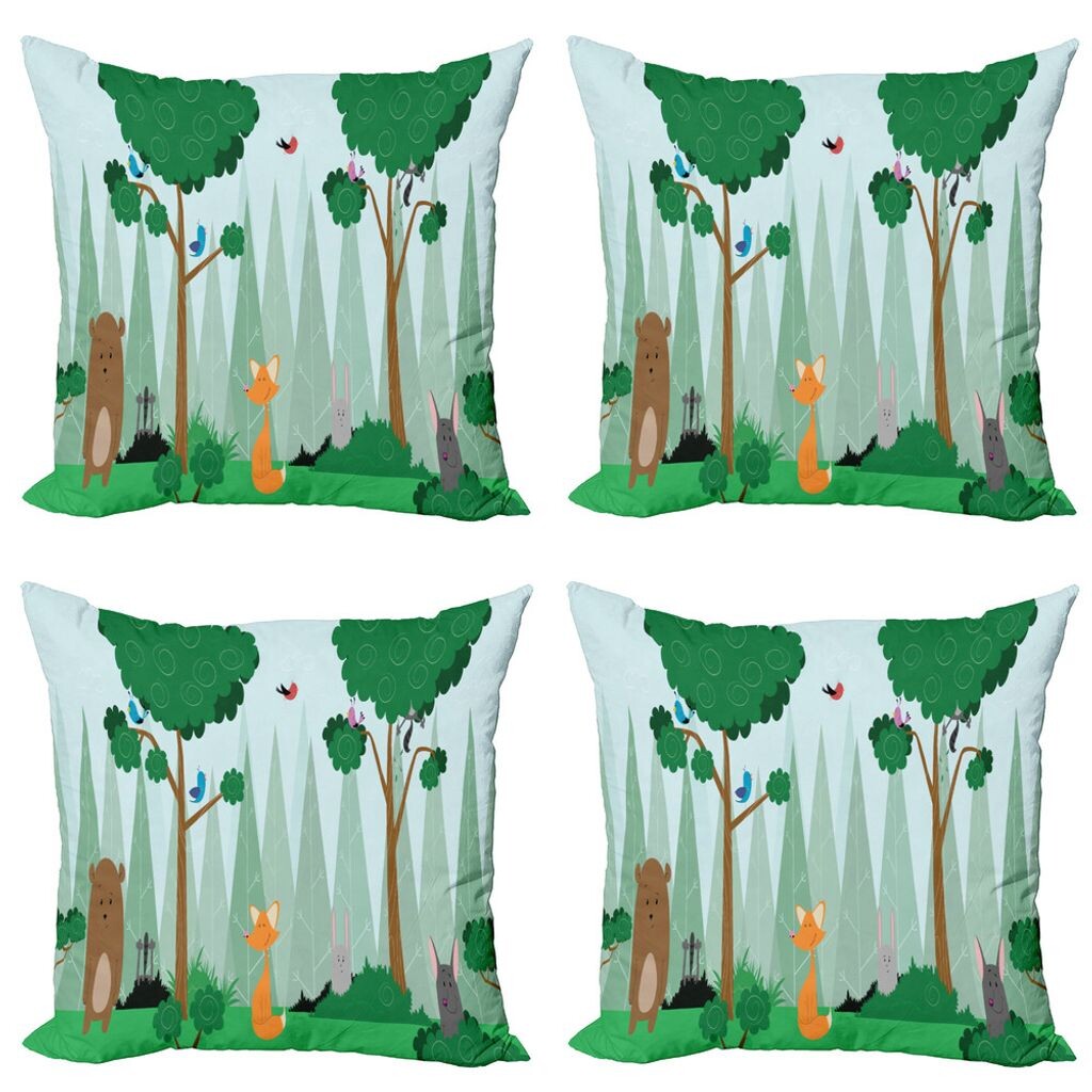 ABAKUHAUS Forest Friends Набор чехлов для подушек (4 предмета), Woods Cartoon, современная двусторонняя цифровая печать, 40 см x 40 см, разноцветные
ABAKUHAUS Forest Friends Набор чехлов для подушек (4 предмета), Woods Cartoon, современная двусторонняя цифровая печать, 40 см x 40 см, разноцветные