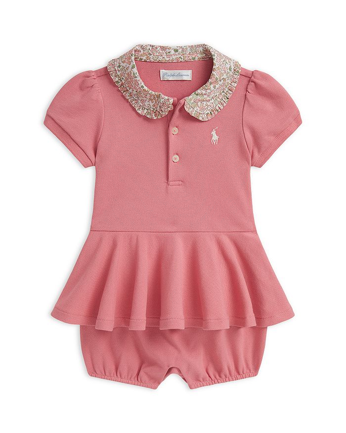 Платье-комбинезон для девочки Polo с цветочным воротником и сетчатыми вставками - Baby Ralph Lauren, розовый
Платье-комбинезон для девочки Polo с цветочным воротником и сетчатыми вставками - Baby Ralph Lauren, розовый