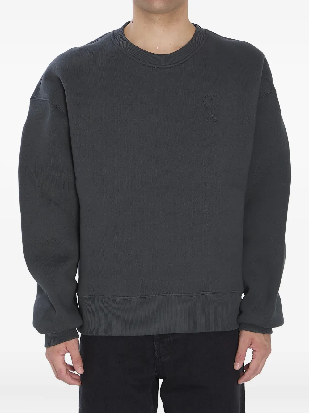 Флисовый свитшот с вышитым логотипом Ami Paris, серый
Флисовый свитшот с вышитым логотипом Ami Paris, серый