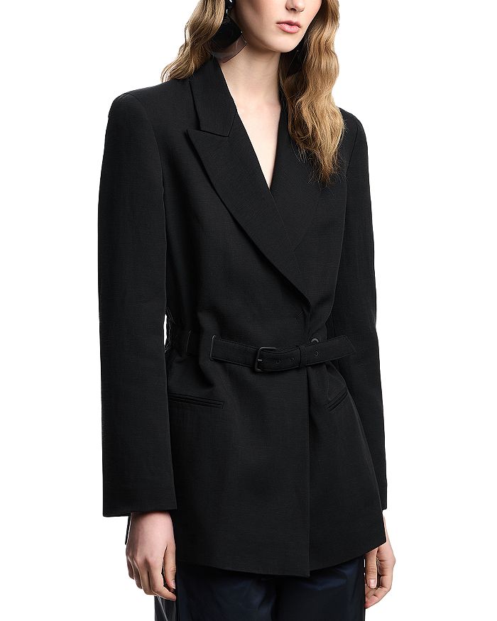 Приталенный блейзер Emporio Armani, черный 
Приталенный блейзер Emporio Armani, черный