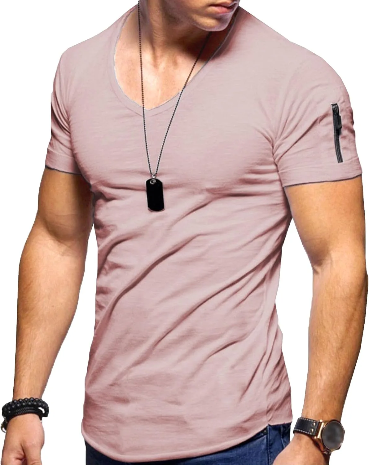 Мужская футболка V-образным вырезом Slim Fit однотонная Big & Tall легкая дышащая Maiyifu-GJ
Мужская футболка V-образным вырезом Slim Fit однотонная Big & Tall легкая дышащая Maiyifu-GJ