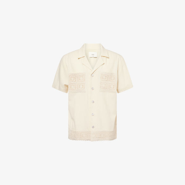 Рубашка Che Inigo из хлопка и льна с вязаными элементами, белый
Рубашка Che Inigo из хлопка и льна с вязаными элементами, белый