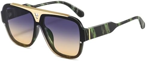 Винтажные солнцезащитные очки в крупной квадратной оправе, модель 2027 года, для женщин и мужчин, для путешествий, с защитой от УФ-излучения UV400 MTZJH, Green Gray Yellow
Винтажные солнцезащитные очки в крупной квадратной оправе, модель 2027 года, для женщин и мужчин, для путешествий, с защитой от УФ-излучения UV400 MTZJH, Green Gray Yellow