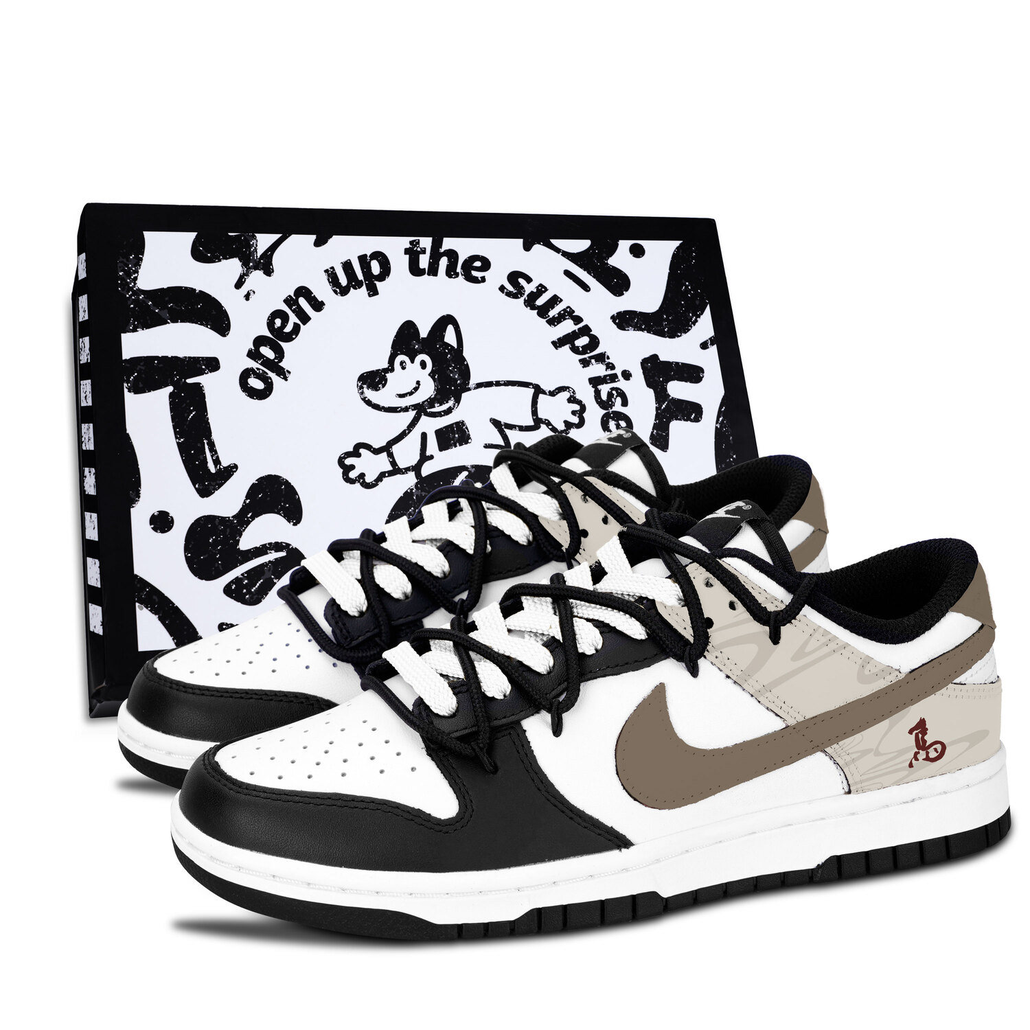 Nike Dunk Black White, Brown Elegant Swift Abrasion Resistant Low top Skateboard Shoes Unisex Brown
Nike Dunk Black White, Brown Elegant Swift Abrasion Resistant Low top Skateboard Shoes Unisex Brown
