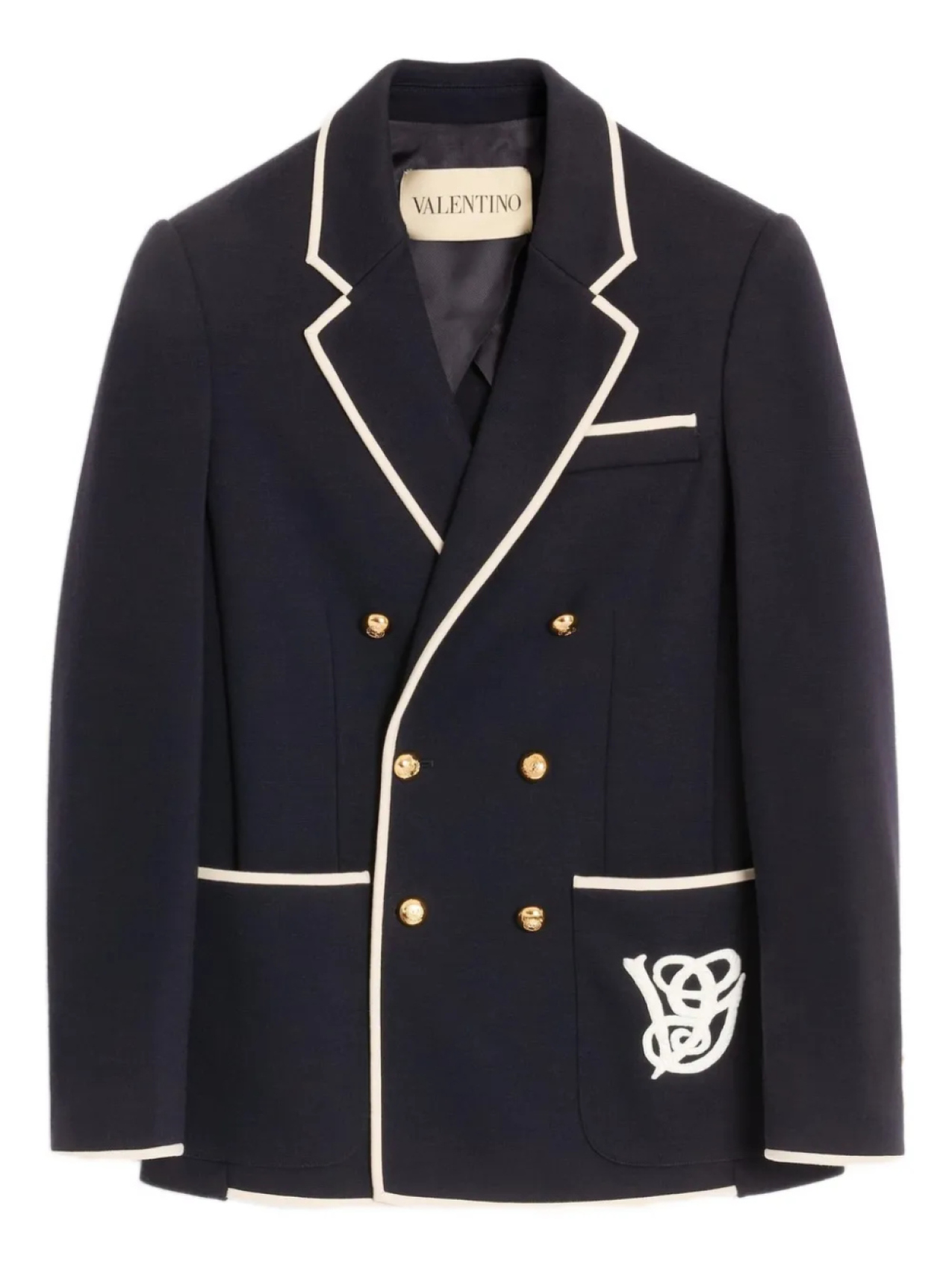 Valentino Garavani двубортный шерстяной пиджак, синий
Valentino Garavani двубортный шерстяной пиджак, синий