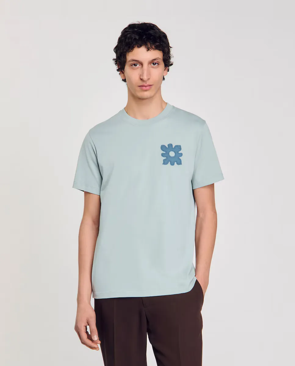 Мужская футболка с цветочным принтом Sandro, светло-голубой
Мужская футболка с цветочным принтом Sandro, светло-голубой