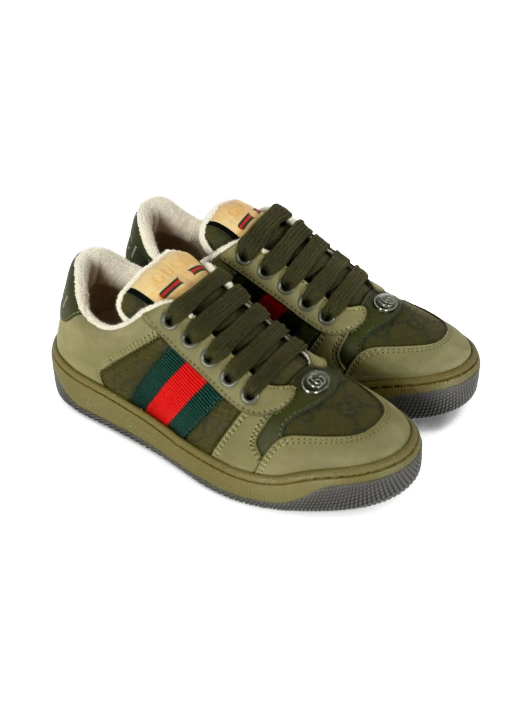 Кроссовки с отделкой Web Gucci Kids, зеленый
Кроссовки с отделкой Web Gucci Kids, зеленый