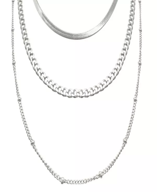 18-21-Дюймовое регулируемое ожерелье из трехслойной цепи с покрытием Adornia, silver
18-21-Дюймовое регулируемое ожерелье из трехслойной цепи с покрытием Adornia, silver