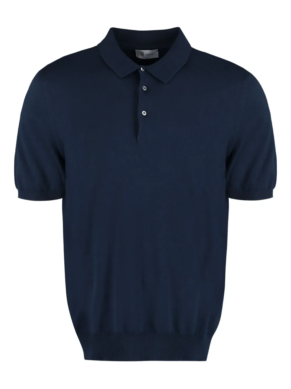 Рубашка поло тонкой вязки THE (Alphabet), синий 
Рубашка поло тонкой вязки THE (Alphabet), синий