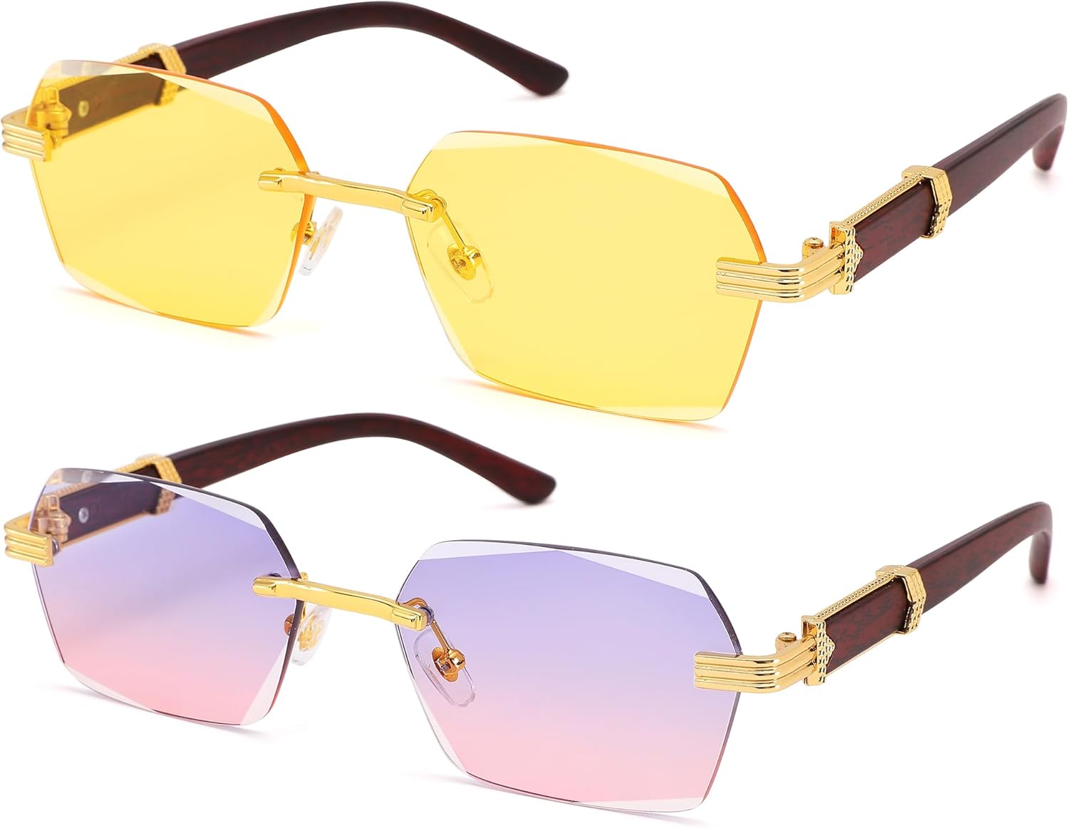 Солнцезащитные очки Hycredi без оправы, прямоугольной формы, для мужчин и женщин, в стиле ретро, без оправы, квадратной формы, солнцезащитные очки в стиле Y2k, тонированные очки, B92 *2 Pack (Yellow + Purple Pink)
Солнцезащитные очки Hycredi без оправы, прямоугольной формы, для мужчин и женщин, в стиле ретро, без оправы, квадратной формы, солнцезащитные очки в стиле Y2k, тонированные очки, B92 *2 Pack (Yellow + Purple Pink)