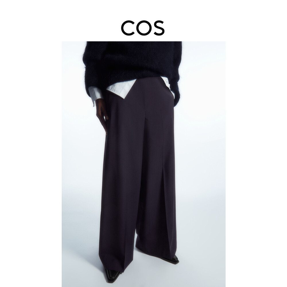 Женские шерстяные брюки Cos с широкими штанинами, темно-синий
Женские шерстяные брюки Cos с широкими штанинами, темно-синий