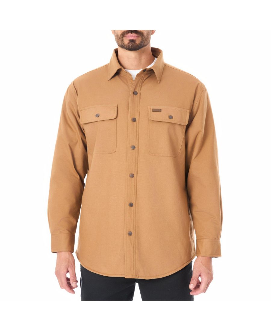 Мужская рубашка-куртка из эластичного канваса с подкладкой из искусственной шерпы и застежками на кнопках Smith's Workwear, Camel brown
Мужская рубашка-куртка из эластичного канваса с подкладкой из искусственной шерпы и застежками на кнопках Smith's Workwear, Camel brown