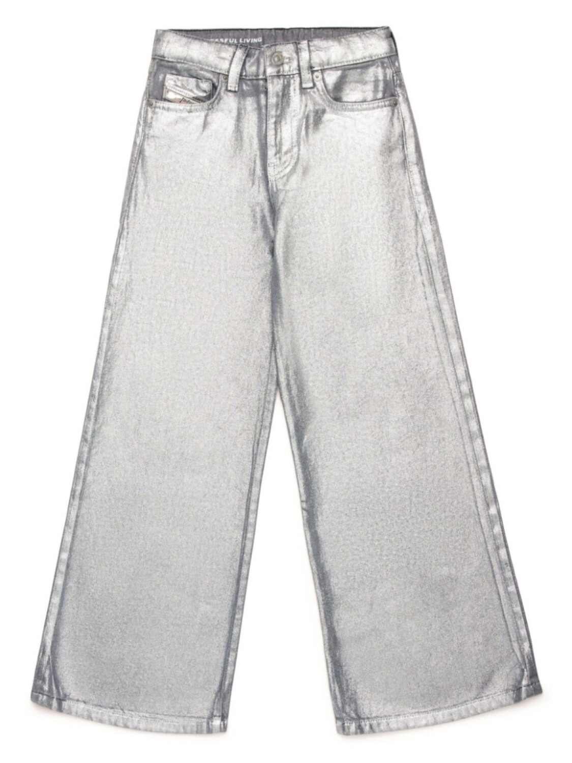 Diesel Kids широкие джинсы с эффектом металлик, серебристый
Diesel Kids широкие джинсы с эффектом металлик, серебристый