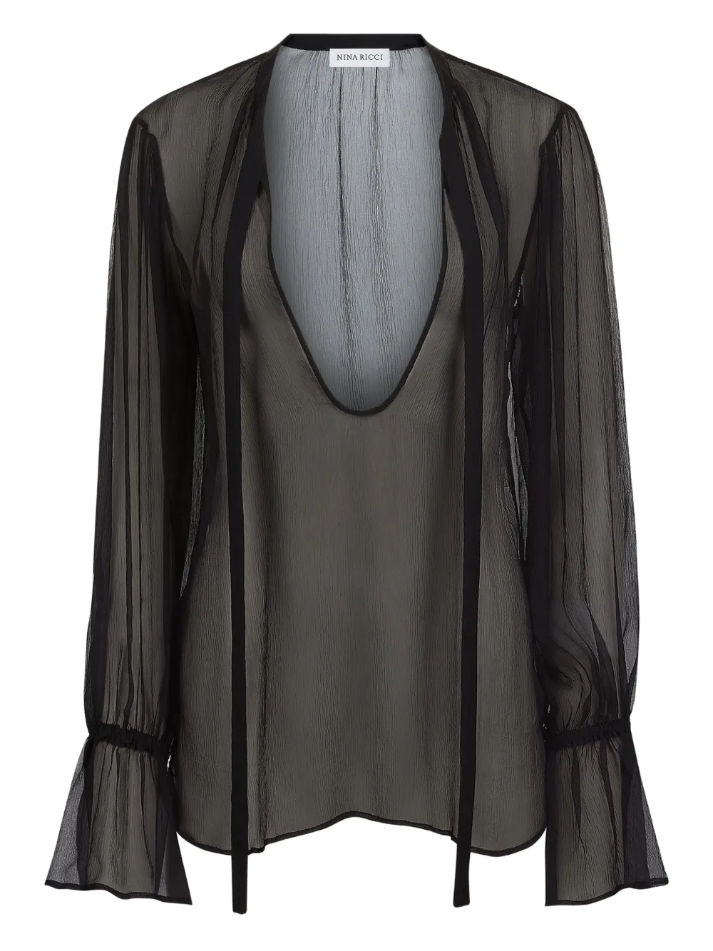 Полупрозрачный топ Nina Ricci, черный
Полупрозрачный топ Nina Ricci, черный