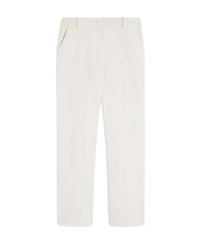 Белые вельветовые расклешенные брюки с карманами Weekend Max Mara, белый
Белые вельветовые расклешенные брюки с карманами Weekend Max Mara, белый